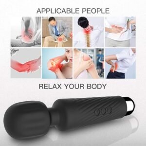UGSTORE Mini Hand Held Personal Massager USB Charging Cordless Waterproof 8 Speeds and 20 Modes It is Suitable for Neck Back Legs and Other Relaxing Massage- random Color