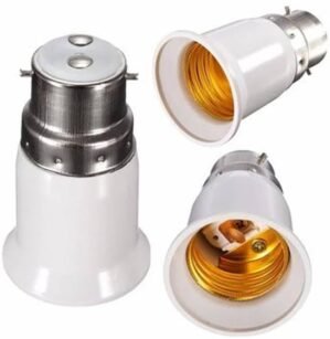 Ugstore Pack Of 2 B22 To E27 Screw Base Socket Ceramic Lamp Holder Light Bulb Adapter