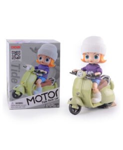UGSTORE Stunt Scooter Bump & Go 360 Degree Rotating Spot Stunt Scooter Dancing Motorcycle Toy With Flashing Light & Sound Musical Bicycle Toys - Multicolour