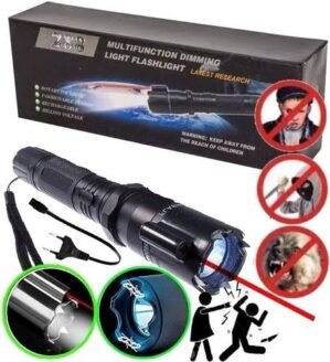 UGSTORE Current Torch Shock torch Flashlight With Shock Feature Current Rechargable Torch for Safety StunGun with Built-in laser light