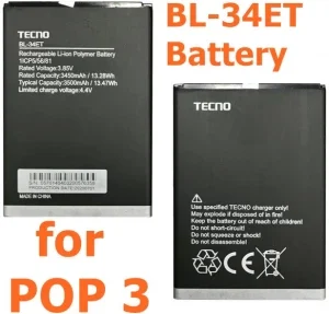 Original Mobile Battery For TECNO TECNO POP 3 MOBILE PHONE (BL-34ET)