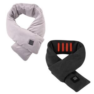 𝗕𝘂𝘆 𝟭 𝗚𝗲𝘁 𝟭 UGSTORE Heated Neck Scarf with Adjustable 3-Mode Temperature – Winter Cold Weather Warmth, Breathable, Soft, Waterproof, USB Rechargeable