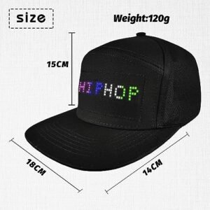 UGSTORE Bluetooth Led Message Hat LED Smart Cap Animated Display for Party Christmas Halloween