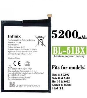 Original Battery For Infinix Hot 10 (BL-51BX) 5200mAh- 6 months warranty