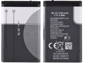 100% Original Nokia Battery BL-5C 1020mAh – 6 months warranty