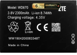100% OriginaI Airtel 4g Hotspot / Jiofi 2 M2 / ZTE Wipod Router Battery WD670 – 2300mAh-6months warranty