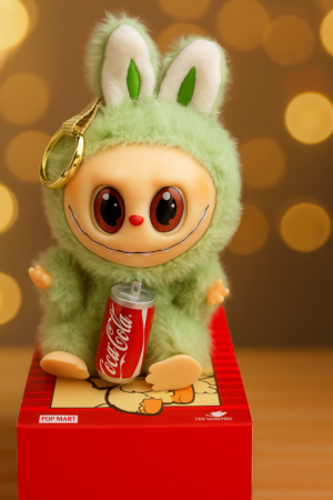 Popmart Labubu The Monsters Coca Cola Series Happy Factor Vinyl Plush Figure- Pack of 1