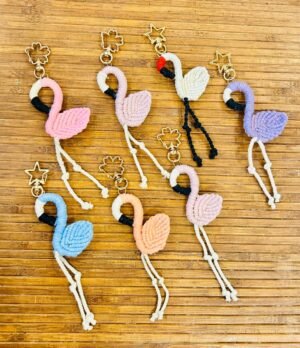 Cordraits_Akku Macramé Flamingo Charm – flamingo Bliss- Pack of 1
