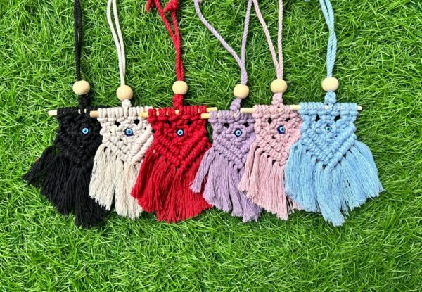 ✨ Mini evil eye Macramé Charm Hangers ✨