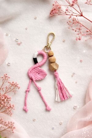 Cordraits_Akku Macramé Flamingo Charm – flamingo Bliss- Pack of 1
