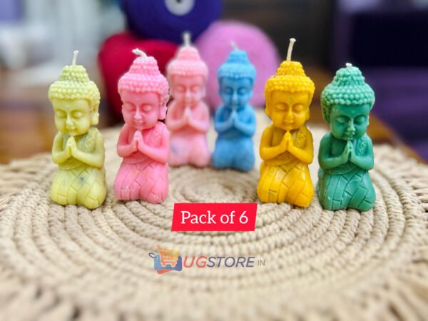 UGSTORE Pack of 6 Soy Wax Little Buddha Monk Fragrance Candle