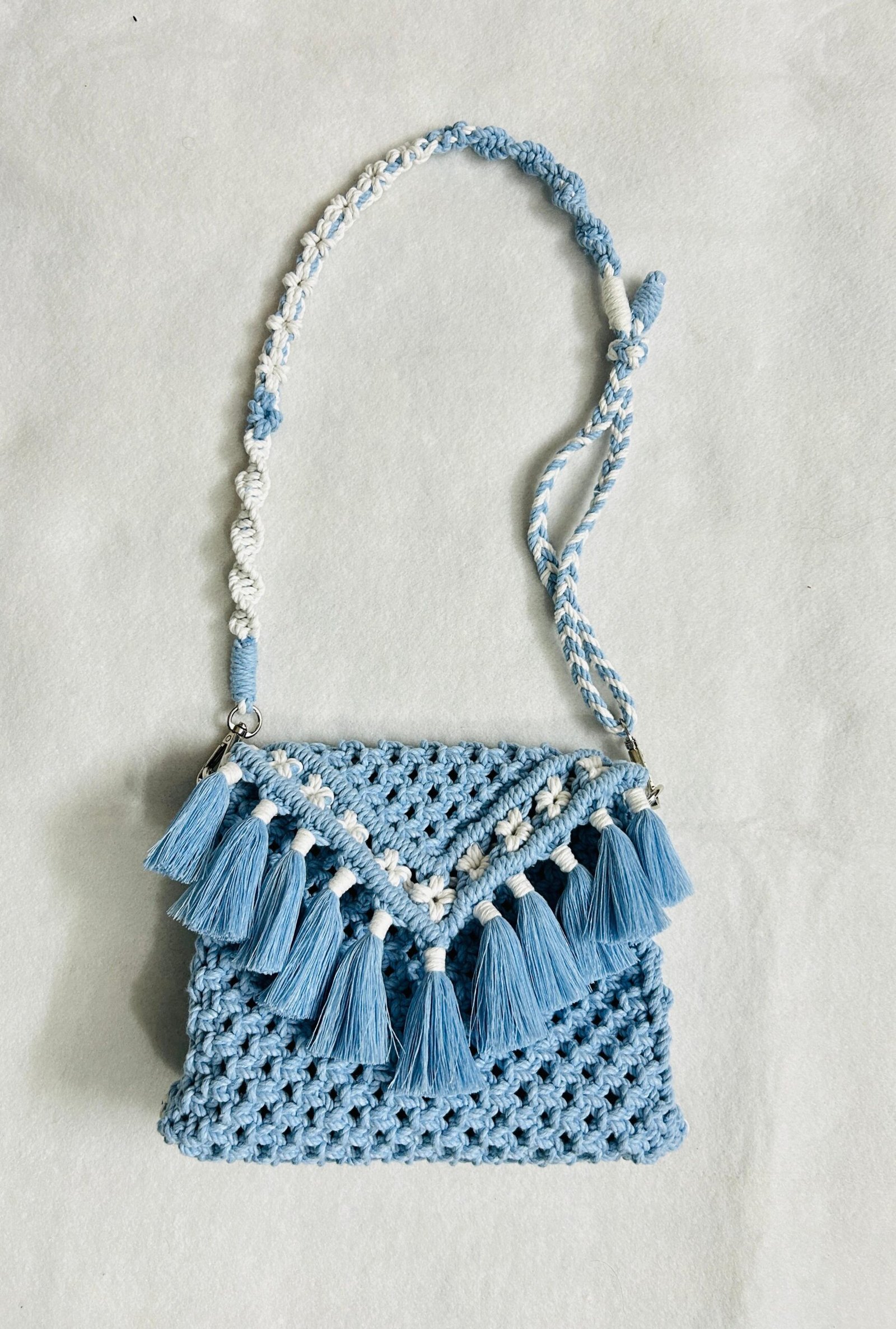 The "Ocean Breeze" Macrame Fringe Bag - Image 2