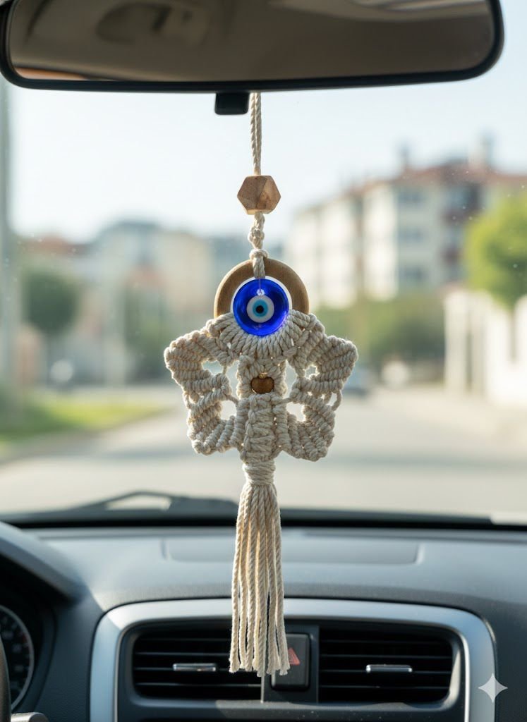 Handcrafted Macramé Evil Eye Hanging ✨ - Image 2