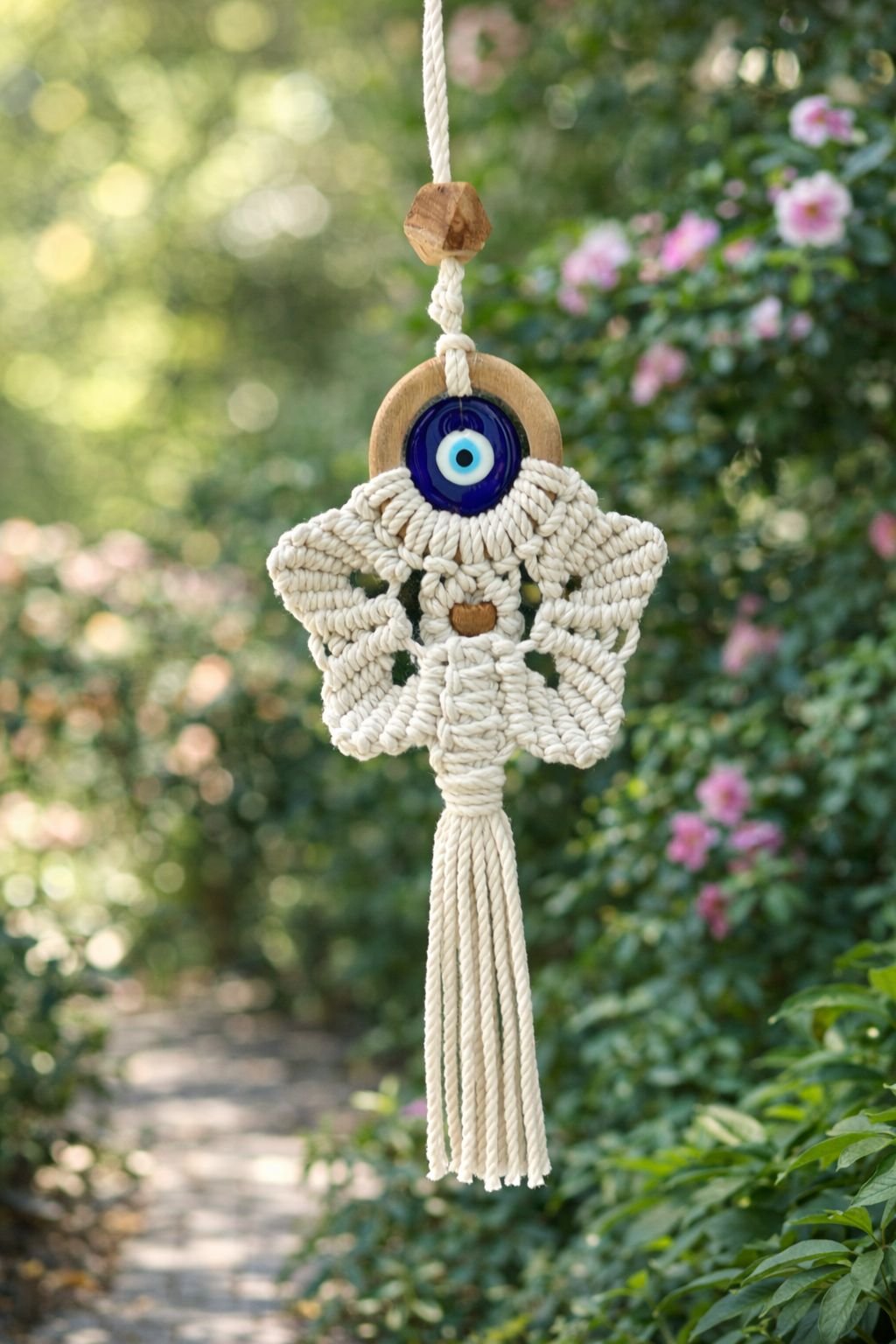Handcrafted Macramé Evil Eye Hanging ✨ - Image 3