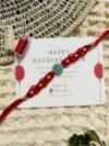 ✨ Handcrafted Raksha Sutra Evil Eye Rakhi ✨(Akshat roli Included)