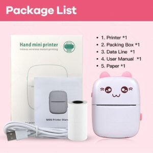UGSTORE Portable Mini Small Printer Bluetooth Wireless Thermal Photo Printer Pocket Cute Sticker Printers