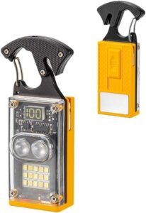 UGSTORE Waterproof Mini Torch Light with Lighter Last Up to 4H D62/W5180 Key Ring Work Light with Key Ring/Screwdriver/Cutter/Display for Camping Repair for Fishing Hiking Emergency