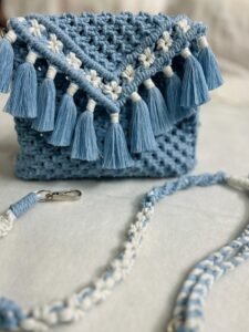 The "Ocean Breeze" Macrame Fringe Bag