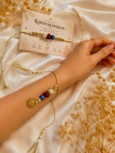 🧿 Evil Eye Rudraksha Rakhi ✨