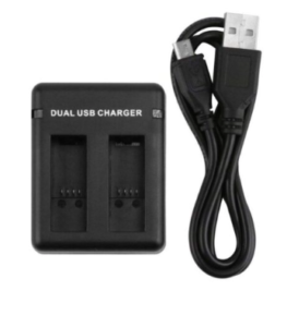 Dual Slot USB Charger Compatible with Gopro hero 8/7/6/5 with USB Cable