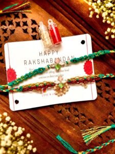 Handmade Bhaiya Bhabhi Macramé Rakhi Combo 💙