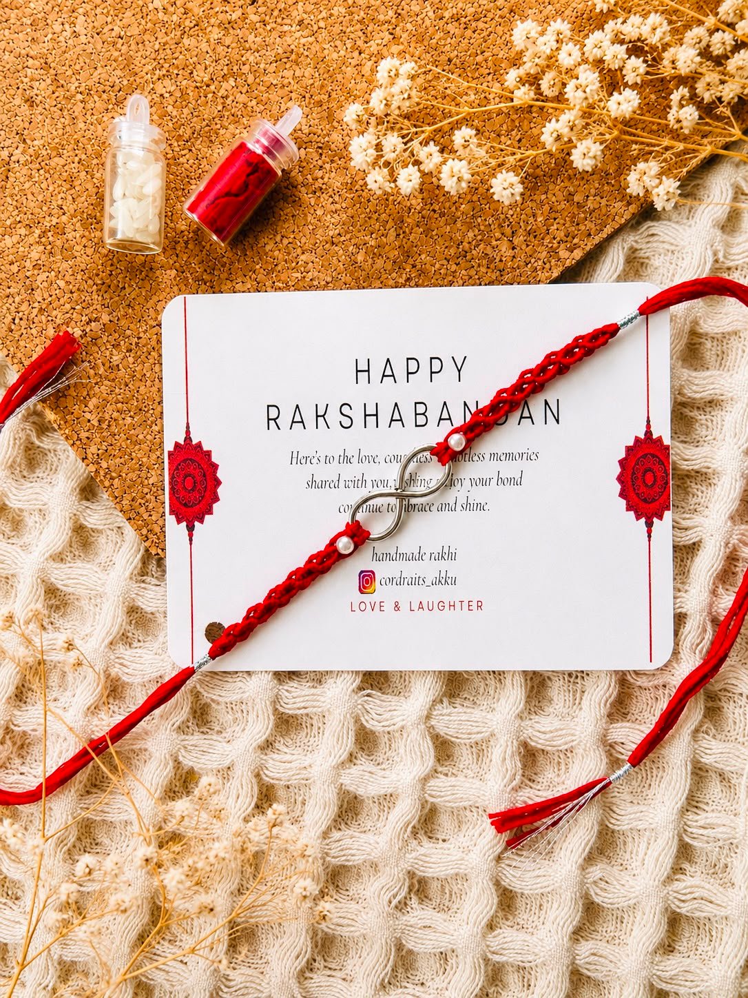 ♾️ Handmade Macramé Infinity classic Rakhi ♾️