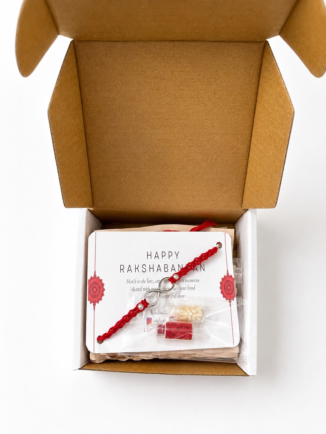 ♾️ Handmade Macramé Infinity classic Rakhi ♾️ - Image 4