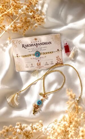 🧿Shubh Drishti Bhaiya Bhabhi Macrame Rakhi Set ✨