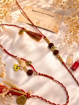 Om Macramé Couple rakhi