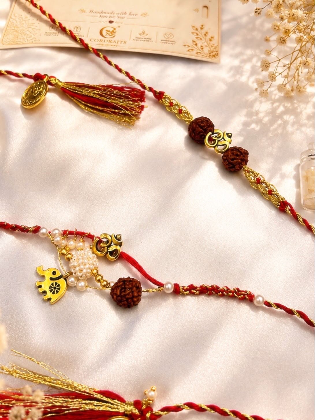 Om Macramé Couple rakhi - Image 3