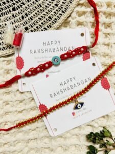✨ Handmade Macrame Rakhi Set for Bhaiya Bhabhi (*Akshat & Roli included)