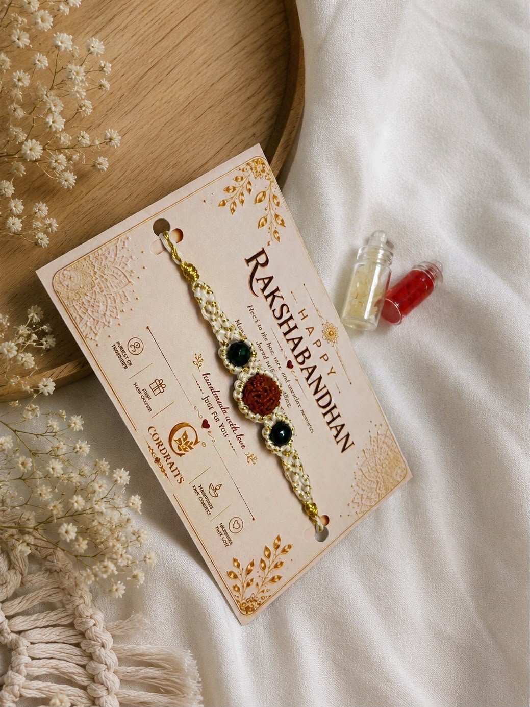 Sacred Bond Rudraksh Rakhi - Image 3
