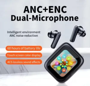 ध्वNi (Dhwani) GEN PODS ANC+ENC Earbuds TWS with Built-in MIC, Touch Display, 60 hrs of Play Bluetooth Headset  (True Wireless)