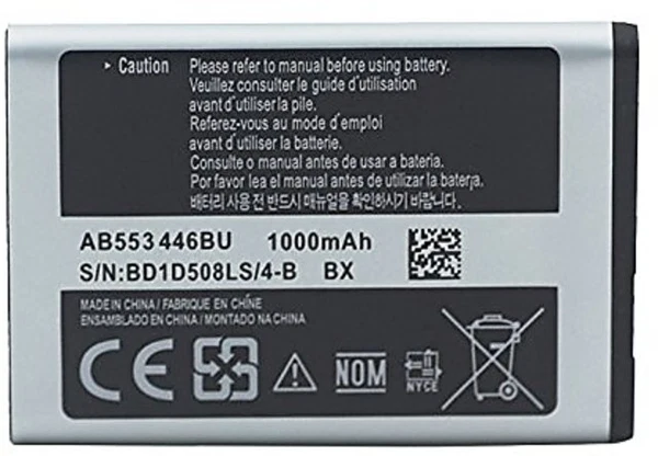 Samsung C5212 Battery original {Model:AB553446BU} 1000mAh 3.8v with 6 Months Warranty