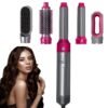 UGSTORE  5 In 1 Hair Styler Air Brush Styler & Volumizer Hair Straightener Curler Comb Negative Ion One Step Hair Dryer Brush