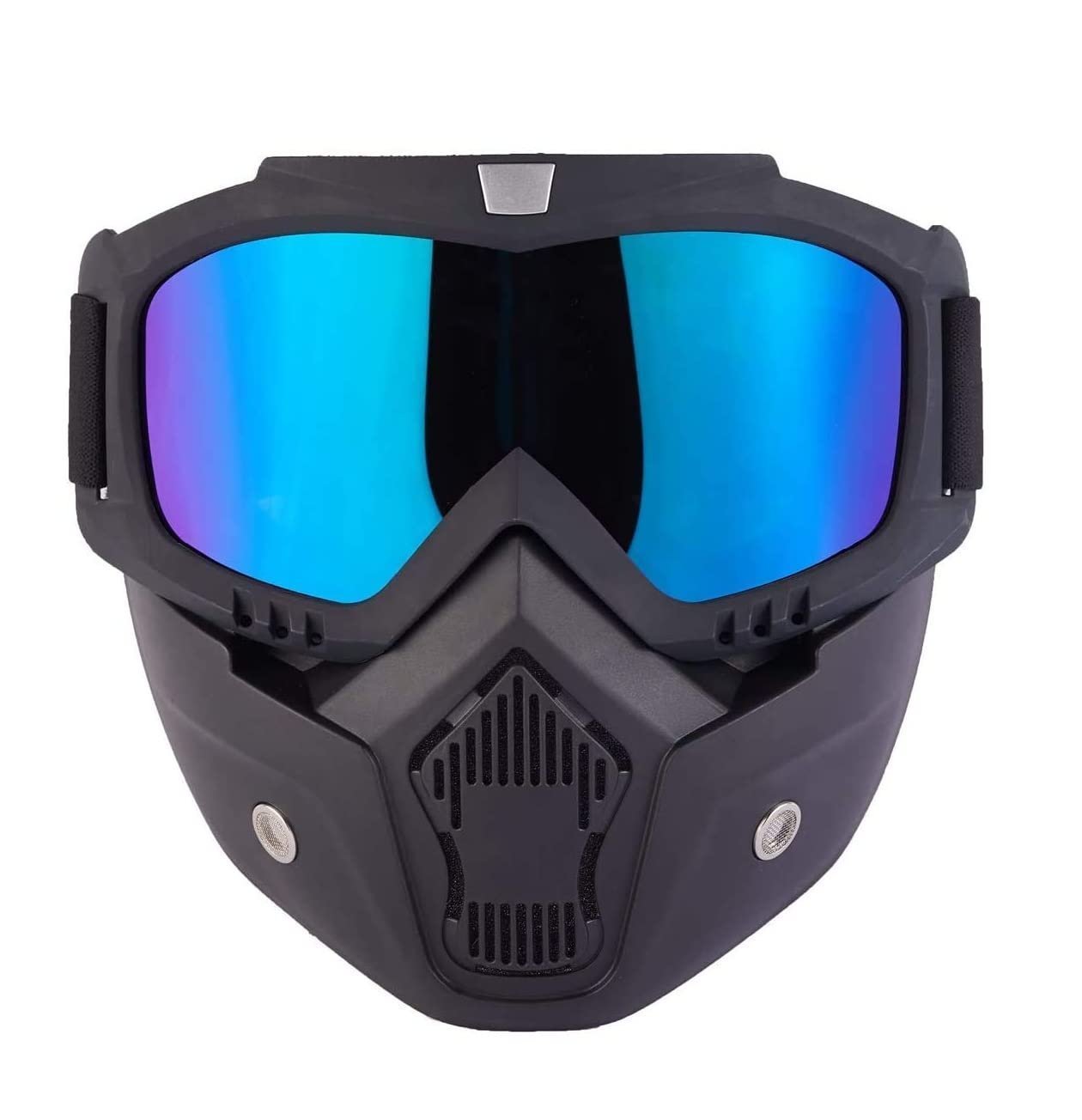 Motorcycle Motocross Goggles Glasses Face Mask with Detachable Mouth Filter Dust Mask For Modular Open Face Helmets
