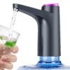 UGSTORE  Water Dispenser with 1200mAh Battery, Automatic Water Dispenser for 20 Litre Bottle, Food Grade Faster Pumping Water Pump for Home Countertop Bedside Camping (Black)