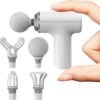 UGSTORE Mini Massage Gun, Muscle Massager for Birthday Gen, Small Travel Handheld Massagers Care Gifts for Women Mom & Dad, Percussion Massage Gun for Athletes, White