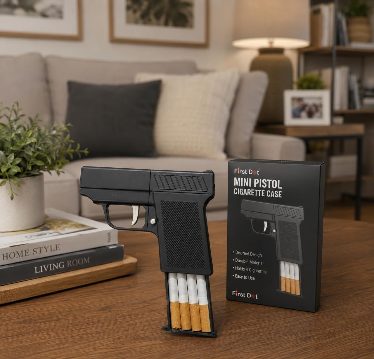 UGSTORE Pistol-Shaped Torch Lighter, Jet Flame, Compact, Refillable, Black - Image 3