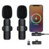 K9 Microphones Micro Phone Portable Professionnel Mikrafon Mike Micro Bluetooths Rode Mic for Mobile Phone for YouTube tiktok (K9 Wireless Mic)
