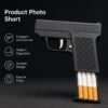 UGSTORE Pistol-Shaped Torch Lighter, Jet Flame, Compact, Refillable, Black