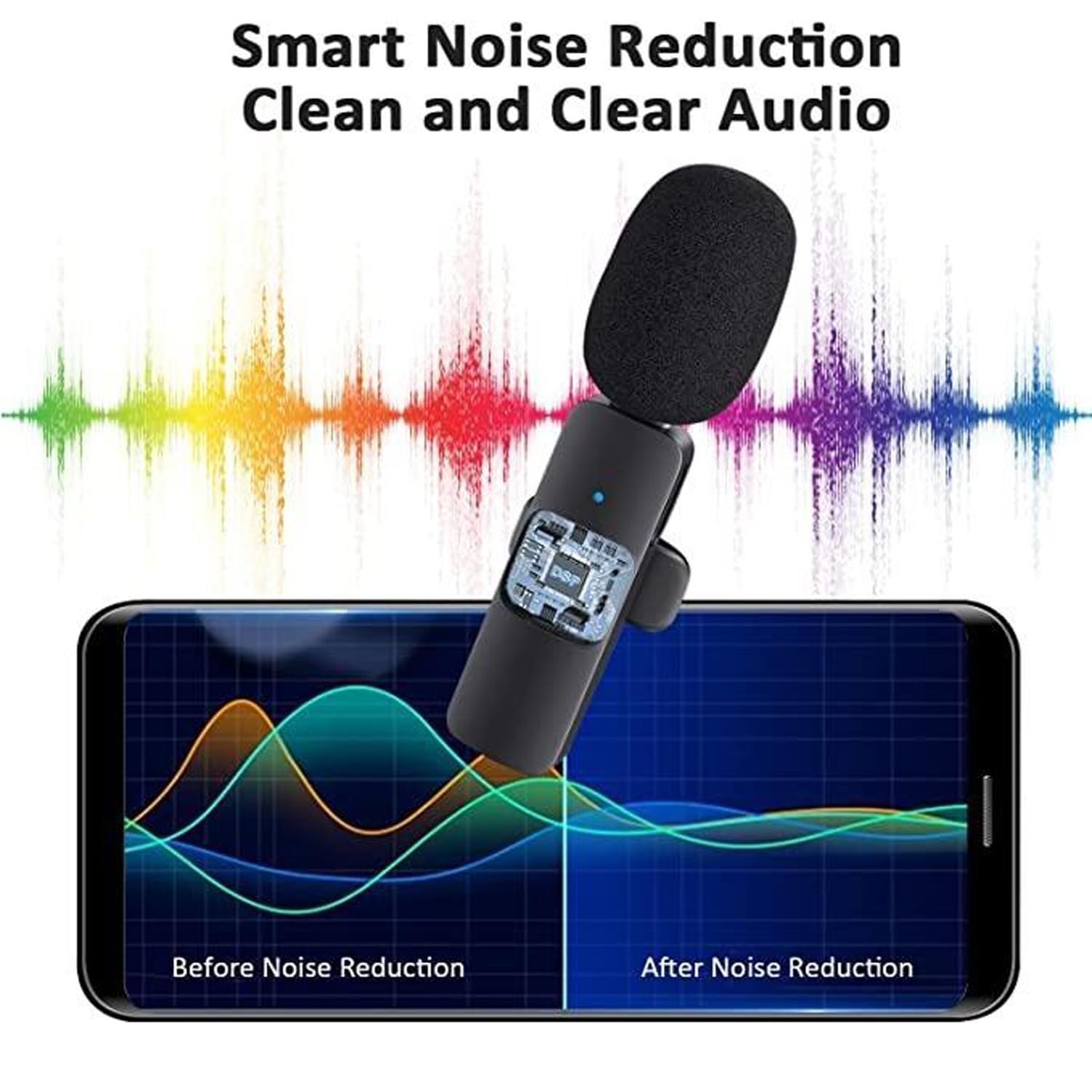 K9 Microphones Micro Phone Portable Professionnel Mikrafon Mike Micro Bluetooths Rode Mic for Mobile Phone for YouTube tiktok (K9 Wireless Mic) - Image 2