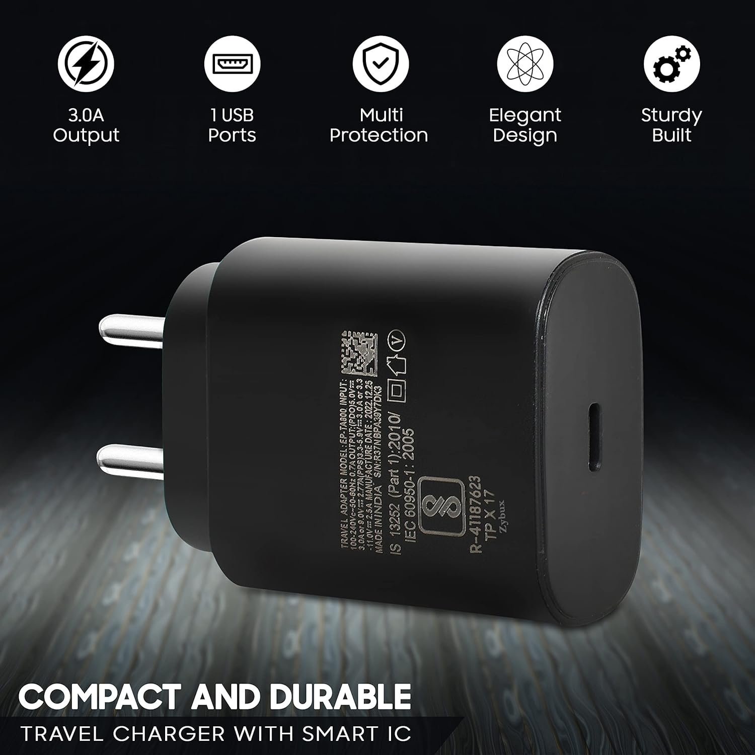 25W Samsung Charger Type C Adapter with PD 3.0 BIS Certified, Charger for Samsung Galaxy M14 5G, M33 5G, M31, M53 5G, M51, Galaxy Z Fold, Flip, F23 - Image 3