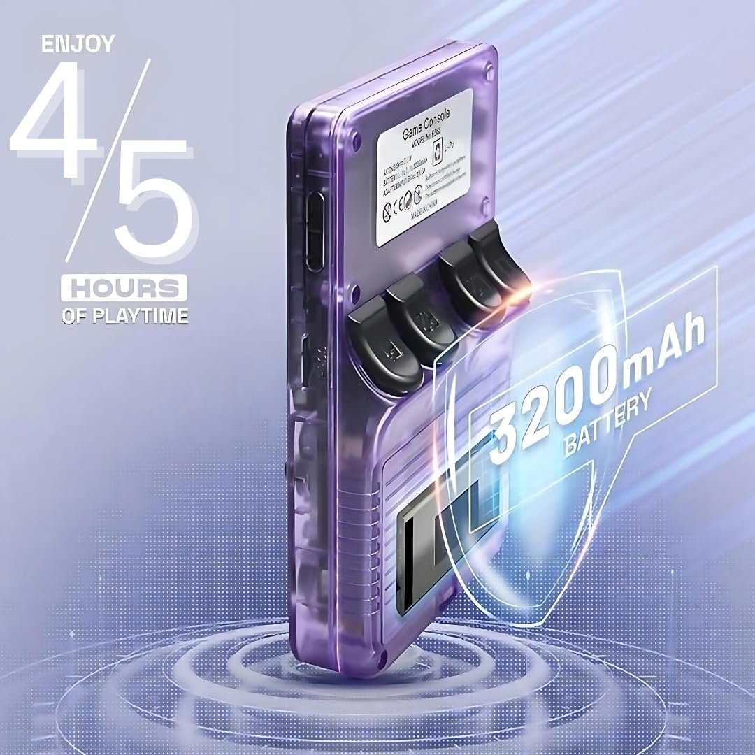 Dhwani R36S Handheld Game Console – 3.5 inch Retro Gaming Console with Preinstalled Emulator System | Portable Rechargeable Retro Hand Held Game Console (64GB) - Image 4
