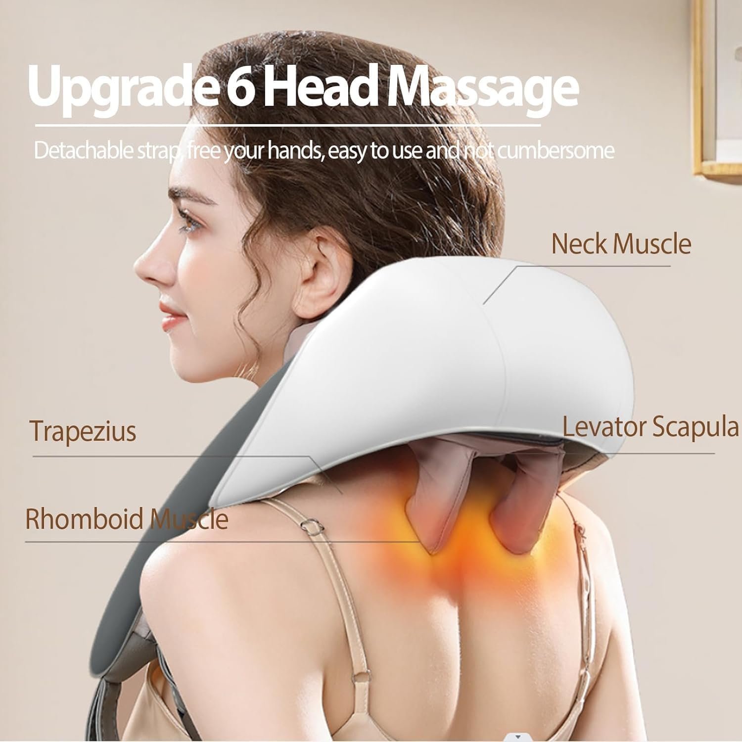 UGSTORE Massagers For Neck&Shoulder With Heat, Neck Massager, Shiatsu Neck&Back Massager With Heat Electric Shoulder Massagers, Deep 5D Kneading Simulated Manual Massage(32L X 8W X 8H Centimeters) - Image 3