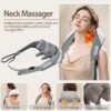 UGSTORE Massagers For Neck&Shoulder With Heat, Neck Massager, Shiatsu Neck&Back Massager With Heat Electric Shoulder Massagers, Deep 5D Kneading Simulated Manual Massage(32L X 8W X 8H Centimeters)