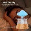 UGSTORE UFO Wooden Style Rain Cloud Humidifier Water Drip, 230ml Cloud Humidifier Rain Drop, Mushroom Smart Air Humidifier