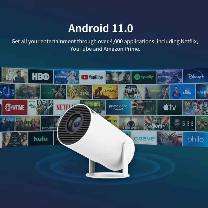 UGSTORE 4500 lm Wi-Fi & Bluetooth Portable Mini Home Theater LED Projector