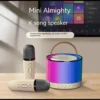 ध्वNi (Dhwani)Wireless Mic Advance Handheld Wireless Singing Mike Multi-Function Bluetooth Karaoke Mic with Microphone Speaker for All Smart Phone - (Multicolor) (Silver)
