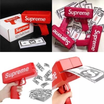 UGSTORE Super Spray Money Gun Shooter Game Spit Banknotes Cannon Money Gun Pistol Toy Blow Cash Make It Rain Christmas Gift Party Toys